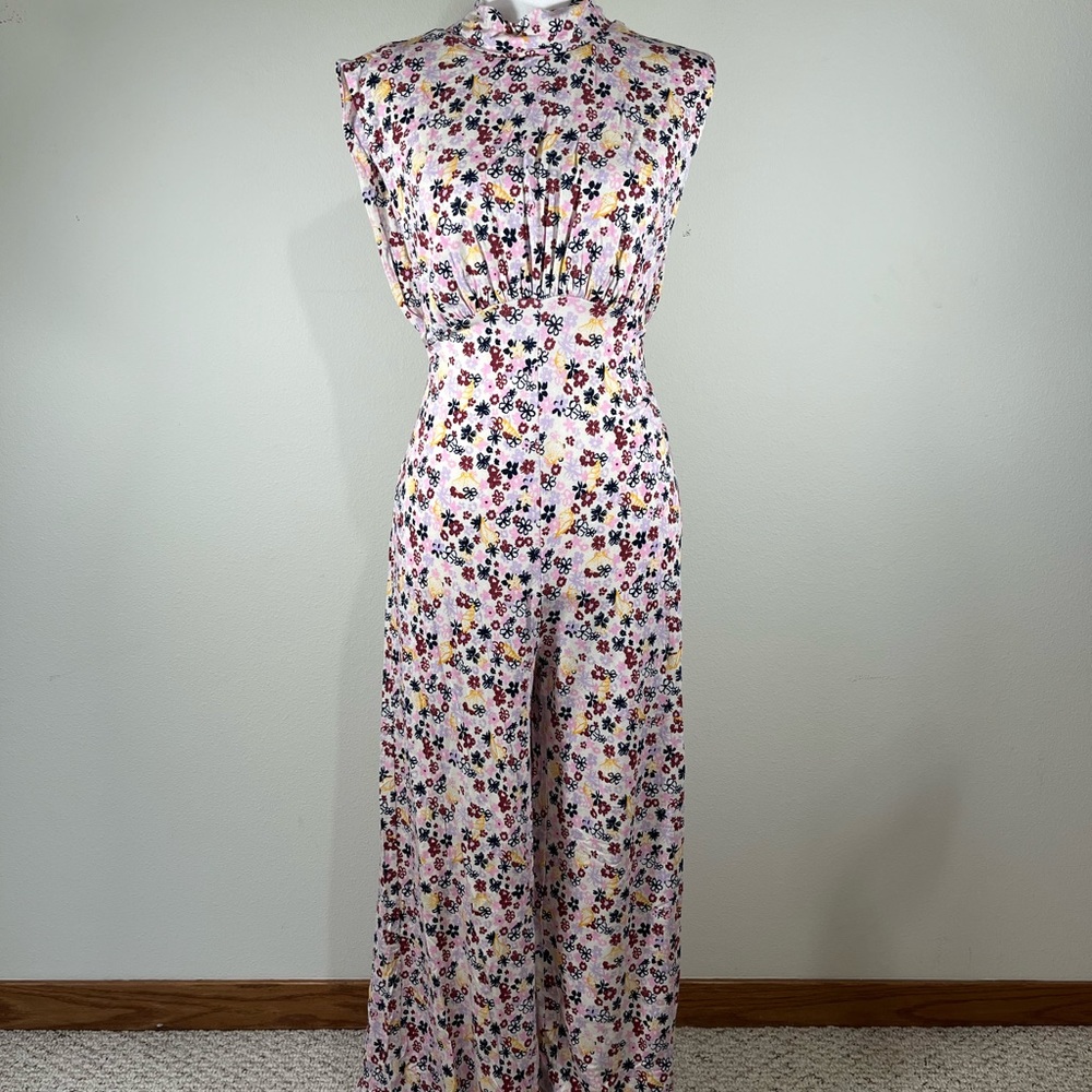 NWT Free People Vibe Check Tie Waist Jumpsuit - Picture 3 of 9